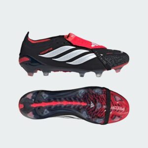 Chuteira Campo ADIDAS Predator Elite Tongue 26 FG Immortal DNA Preto - Vermelho