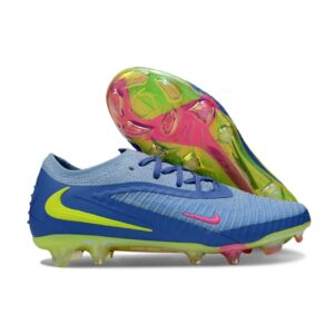 Chuteira Campo NIKE Phantom 6 Elite Low FG Azul - Amarelo
