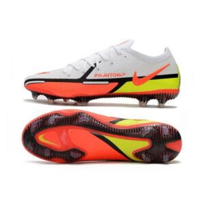 Chuteira Campo NIKE Phantom GT2 Elite FG Motivation Pack Branco - Laranja