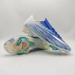 Chuteira Campo Nike Air Zoom Mercurial Superfly 11 Elite FG Azul e Branco
