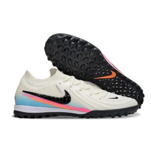 Chuteira Society Nike React Phantom GX II Elite Branco - Azul